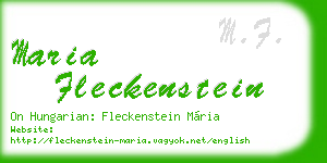 maria fleckenstein business card