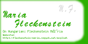 maria fleckenstein business card